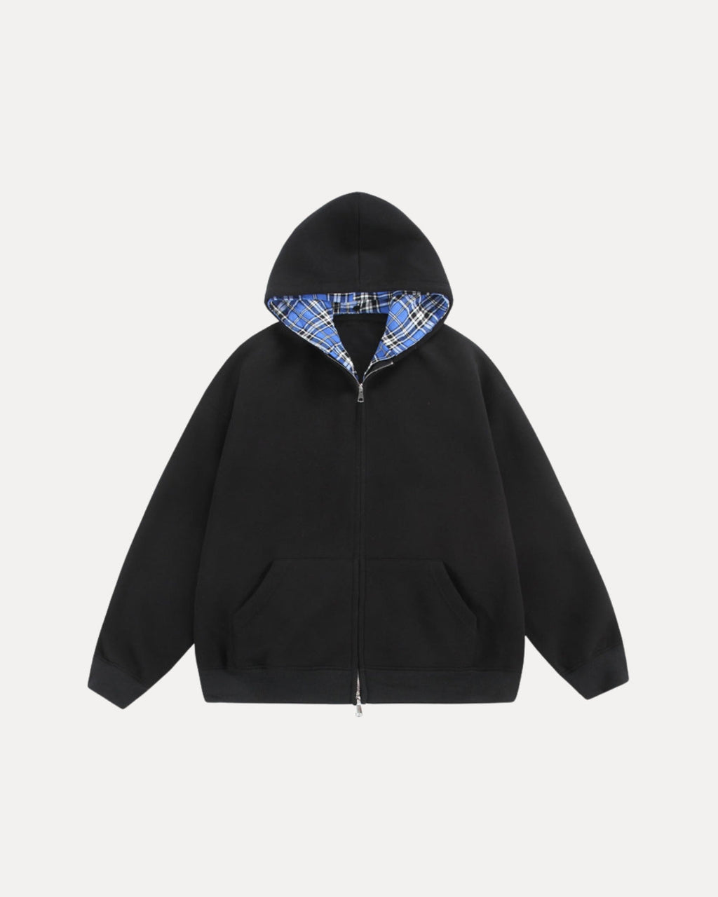 Chequered Zip Hoodie